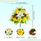 Artificial Cemetery & Memorial Flowers with Vase – Blue & Yellow Silk Rose and Lily Gravesite Bouquet, Outdoor Headstone Decoration, Long-Lasting Memorial Arrangement (2 Sets)
